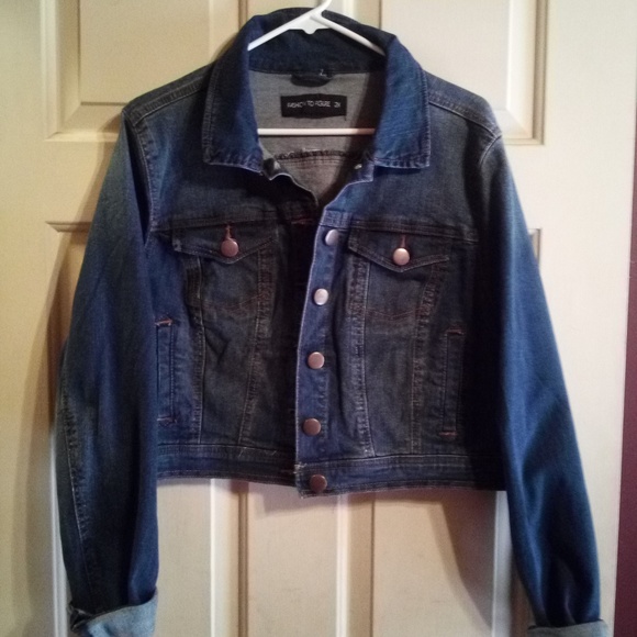 Fashion to Figure Jackets & Blazers - Plus Size Crop Jean Jacket